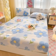 hot 1pc Simple cartoon printed bed sheet fully wrapped with elastic band bed sheet for bedroom lar