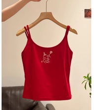 99780 Cute Baby Elephant Print Slim-fit Camisole