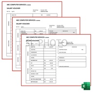 🔥 INSTANT 🔥 3in1 Payslip Voucher Excel Google Sheet Template / Auto Calculation Total only  Slip gaj
