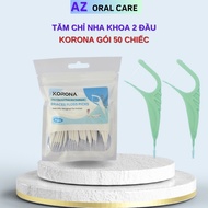 Korona dental floss (Pack of 50) 2in1, floss for braces