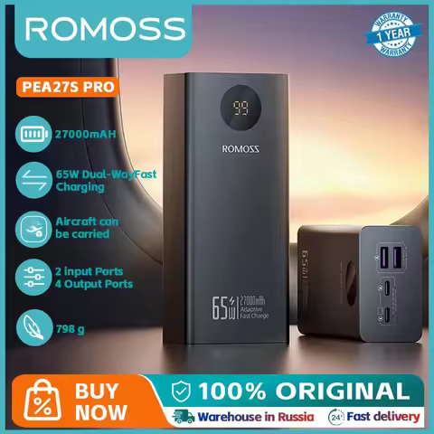 Romoss Power Banks 27000mAh 65W Fast Charge Laptop Portable Charger Powerbank External Battery For i