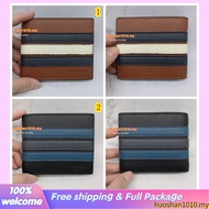 ** f24649 men's classic short stripe wallet with leather clip