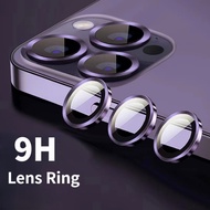 (24h Deliver) for IPhone 15 Pro Max 14 13 12 11 Pro Max Plus Mini Rear Camera Lens Metal Protection Ring with Tempered Glass