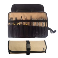 【ZNBY】Multi-functional Roll Tool Bag Motorcycle Tool Bag 10 Pockets 2 Ply 600D Oxford Cloth Tool Bag