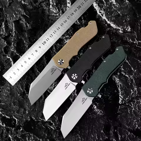 FREETIGER Tanto Folding Knife D2 Steel EDC Pocket Knife Multitool for Hunting Camping Tactical Survi