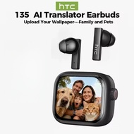 HTC NE40 Bluetooth 6.0 Earphones AI Translator Wireless Earbuds LCD Touch Sport