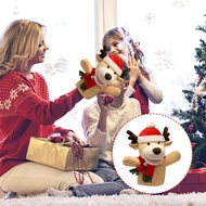 ALSAPIN Role Playing Toy Cute Toys for Children Kids Toys Gift Big Hand Puppet Finger Dolls Fingers Puppets Christmas Gifts Christmas Puppets Animal Head Puppet Santa Claus Elk Hand Puppet