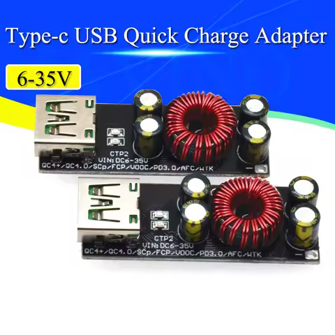 QC4.0 QC3.0 USB Type-C Mobile Phone Quick Charge Adapter 6 -35V Step Down Buck Boost Module for Huaw