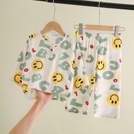 Kids Cotton Silk Pyjamas Baju Tidur Budak Perempuan Lelaki Pyjamas Kids Girl Boy Pajamas Kids Nightw