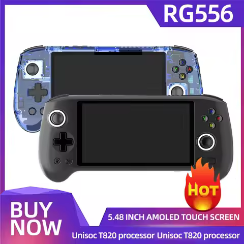 ANBERNIC RG556 PORTABLE HANDHELD GAME CONSOLE 5.48 INCH AMOLED SCREEN ANDROID 13 SYSTEM WIFI BLUETOO
