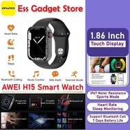 Awei H15 Smart Watch 1.86 Inch Touch Display Heart Rate Bluetooth Call IP67 Water Resistance Sports 