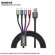 Baseus 4 in1 USB Cable IP+Micro USB+Type-C Ports Cable (1.2M)