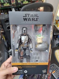 孩之寶（Hasbro）star wars「星際大戰：黑色系列」（Star Wars The Black Series）曼達洛人與孩子（Baby Yoda/Grogu）6英寸可動公仔套裝 cho $25