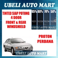 2PLY Proton Perdana 4 Pintu Siap Potong Tinted UV Hitam / Siap Potong Tinted UV Hitam Kereta