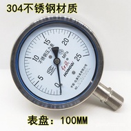 Stainless Steel Pressure Gauge 25 High Temperature Full Pressure y100bf Steam Pressure Vacuum 0-1.6 