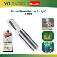 MAKITA 1/4" Router Bit Round Nose Bit D-49345/Mata Router/Mata Trimmer/Router Bit For Wood Trimmer