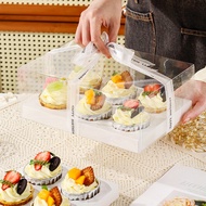 Transparent Transparent cupcake Box 2pcs 4pcs 6pcs 12pcs cupcake Cake Packaging Box Packaging Box Re