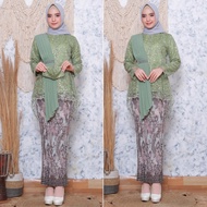 SET KEBAYA AUREL MOTIF TERBARU TILLE HIJAU MINT PROMO 2021 Kebaya Modern / Kebaya Bianca / Kebaya Ri