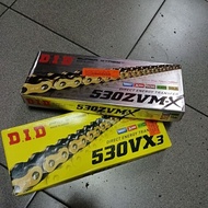 ORIGINAL MOTORCYCLE SPROCKET CHAIN DID JAPAN SIZE :530 VX3, ZVM-X2.