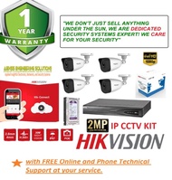 2MP 4CAM HIKVISION IP CCTV KIT complete  1YEAR WARRANTY