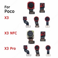 กล้องหน้ากล้องหลังกล้องสำหรับ Xiaomi Poco F4 Poco F3 GT F3 Poco X3 Pro Poco X3 NFC X3 GT Poco X2โมดูลกล้องหลักชิ้นงอสำหรับเปลี่ยนชิ้นส่วนอะไหล่