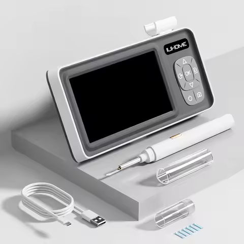 P2P Point-to-Point Ear Scope Camera with 4.3'' IPS Screen 4.2mm Digital Ear Picker Cleaner Otoscope 