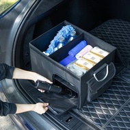 日本霜山 布質多功能可分隔車用折疊收納箱-44L