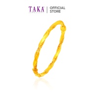 TAKA Jewellery Twisted 916 Gold Bangle