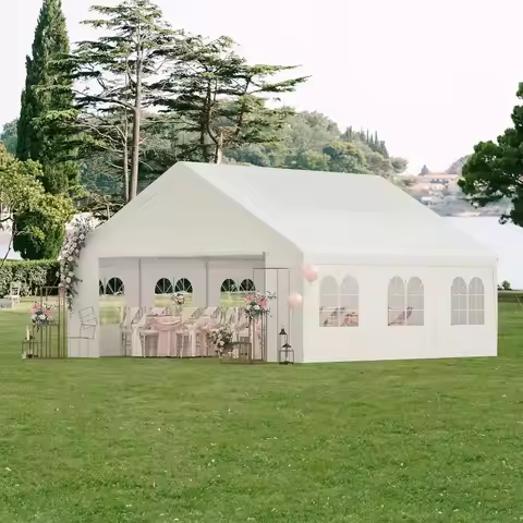 Party Tent, 20’ x 20’ Heavy Duty Outdoor Canopy Tent All-Season Tarp & Removable Sidewall Waterproof