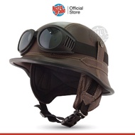 Retrograde Helmet Helm Nazichips Retro Vintage Club Klasik Kulit Kacamata Polos Dewasa