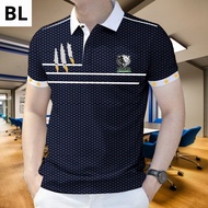 Polo shirt for men, youthful polka dot style men's fashion polo shirt -11