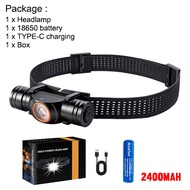 ASAFEE HP400 ไฟคาดหัว 650LM ไฟขาวแดง ตัวอลูมิเนียม ชาร์จ USB-C กันน้ำ IP67 เหมาะสำหรับแคมป์ วิ่งกลาง