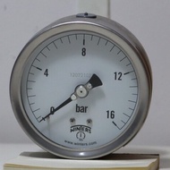 Pressure Gauge+D463BD5 SSL316 4" DIN 2" 0-6 bar