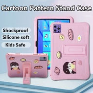 Stand Case for Samsung Galaxy Tab Zore 5G Tablets 12 Inch Android Tablet PC Cartoon Pattern Silicone Soft Shockproof Tablet Casing Child Safety