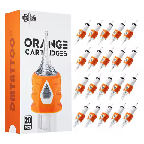DM ORANGE 20Pcs Cartridge Tattoo Needles RL/RM/RS/M1 Disposable Silicone Sterilized Safety Tattoo Ne