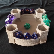 Board Game Accessories Center Tray Dice Tower Two-in-One 4-Player Dice Tower Center Dice Tray Tray