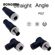 BONGORY M12 Sensor Connector, Connector Sensor Plug M12 Aviation Plug, PG7 Angle M12 Sensor Cable Co