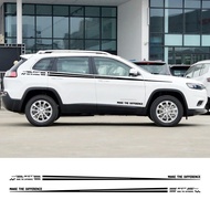 For Jeep Cherokee KJ XJ WJ WK2 KL WK ZJ Car Waist Line Stickers Racing Sport Style Vinyl Film Decals