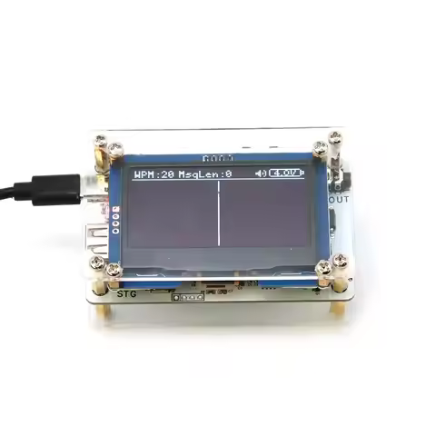 2.42”display USB Keyboard Electronic Key Morse Code Practice Transmit F/Ham 3.5mm Radio Station Trai