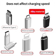 For Lightning Pin to Type C USB-C Alloy Converter Charging Type-C Connector Phone Adapter For iPhone Huawei Xiaomi Phone
