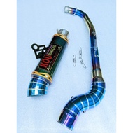 Kou mahachai Pipe 51mm canister conical open specs exhaust Pipe for Wave 125 Xrm 110/125 Wave 100/11