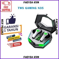 Headset Bluetooth Tws Gaming N35 Gaming Headset Wireless Earphone Kualitas Premium
