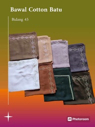 Tudung Bawal Cotton Batu Manik Tabur Separuh Keliling Bidang 45 (V Shappe)