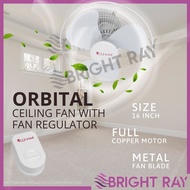 EVERWIND 16" Auto Fan 3 Blade Rotation Fan Ceiling Fan Bedroom Kitchen 3 Control Speed Kipas Siling 360 Degrees Rotation