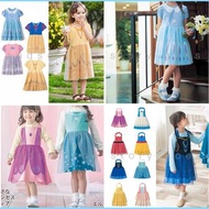 (現貨包郵) 迪士尼公主裙|公主紗裙|迪士尼公主連身裙|迪士尼公主圍裙|Frozen|冰雪奇緣|Princess Anna|Princess Elsa|愛莎公主|安娜公主| 魔髮奇緣| Tangled