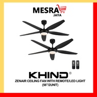 KHIND 56" ZenAir BL DC Ceiling Fan LED Light/ Remote (2 Units) CF56DC6RL