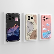 Cases For Redmi K80 K80 Pro Round Moon Mountain Camera Protection Durable Shockproof Anti-Fingerprin