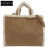 กระเป๋าถือ UGG Medium Shopper Suede 2-Way มือสอง สีน้ำตาลและเบจ