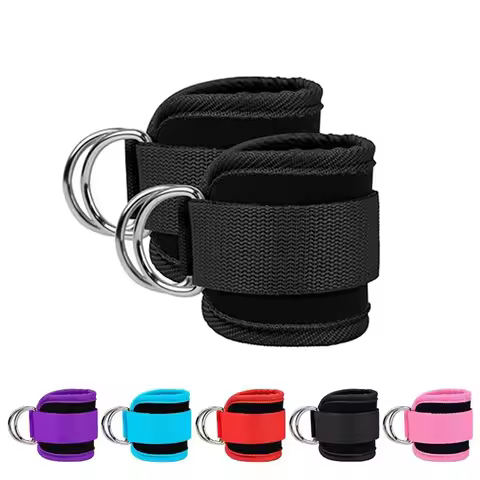 1PC Adjustable D-Ring Ankle Wrist Cuffs Padded Strap Brace Support Gym Workouts Kickback for Cable M