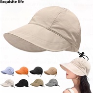 sun hat uv women Double-sided Can Wear A Big-brimmed Beach Hat,women Sun Hat Fashion Adjustable Foldable Drawstring Fisherman Hat Ladies Outdoor Large Brim Uv Protection Breathable Quick Dry Beach Caps
